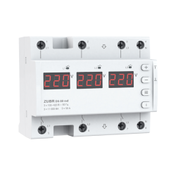 Трехфазное реле напряжения ZUBR D6-50 red